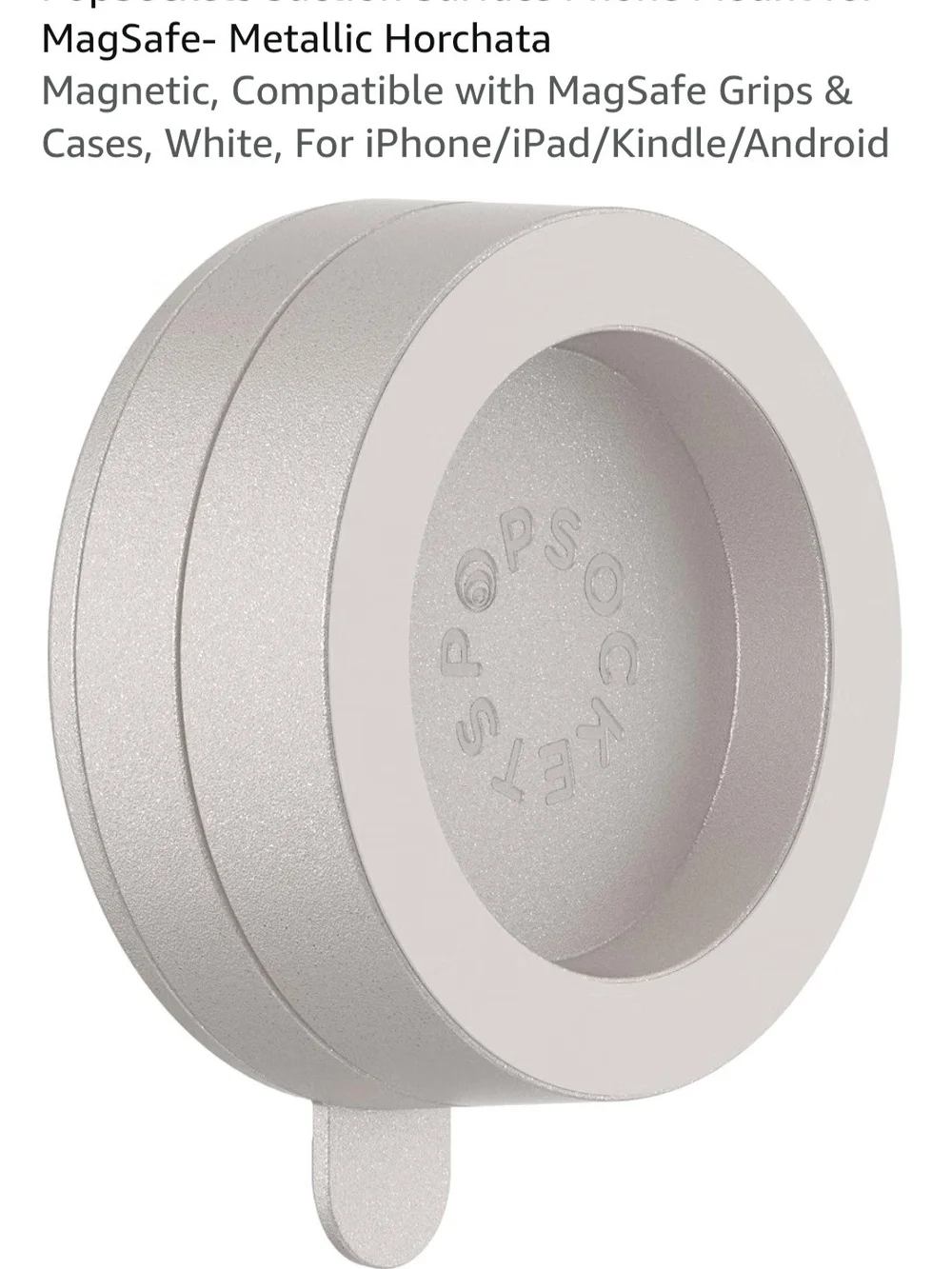 PopSockets Multi-Surface Suction Mount, Magsafe, Metallic Horchata